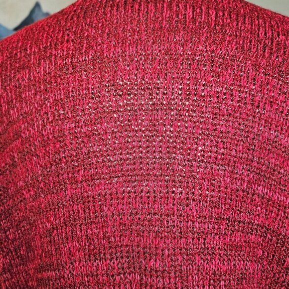 Vintage Sigrid Olsen Red Embroidered Cardigan Sweater – Size L - Picture 11 of 12